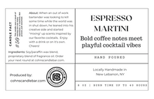 Load image into Gallery viewer, Espresso Martini label
