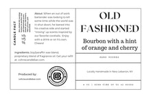 Load image into Gallery viewer, Old Fashioned Candle label
