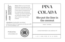 Load image into Gallery viewer, Pina Colada Candle label