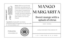 Load image into Gallery viewer, Mango Margarita Candle label