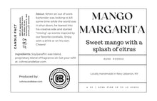 Load image into Gallery viewer, Mango Margarita Candle label
